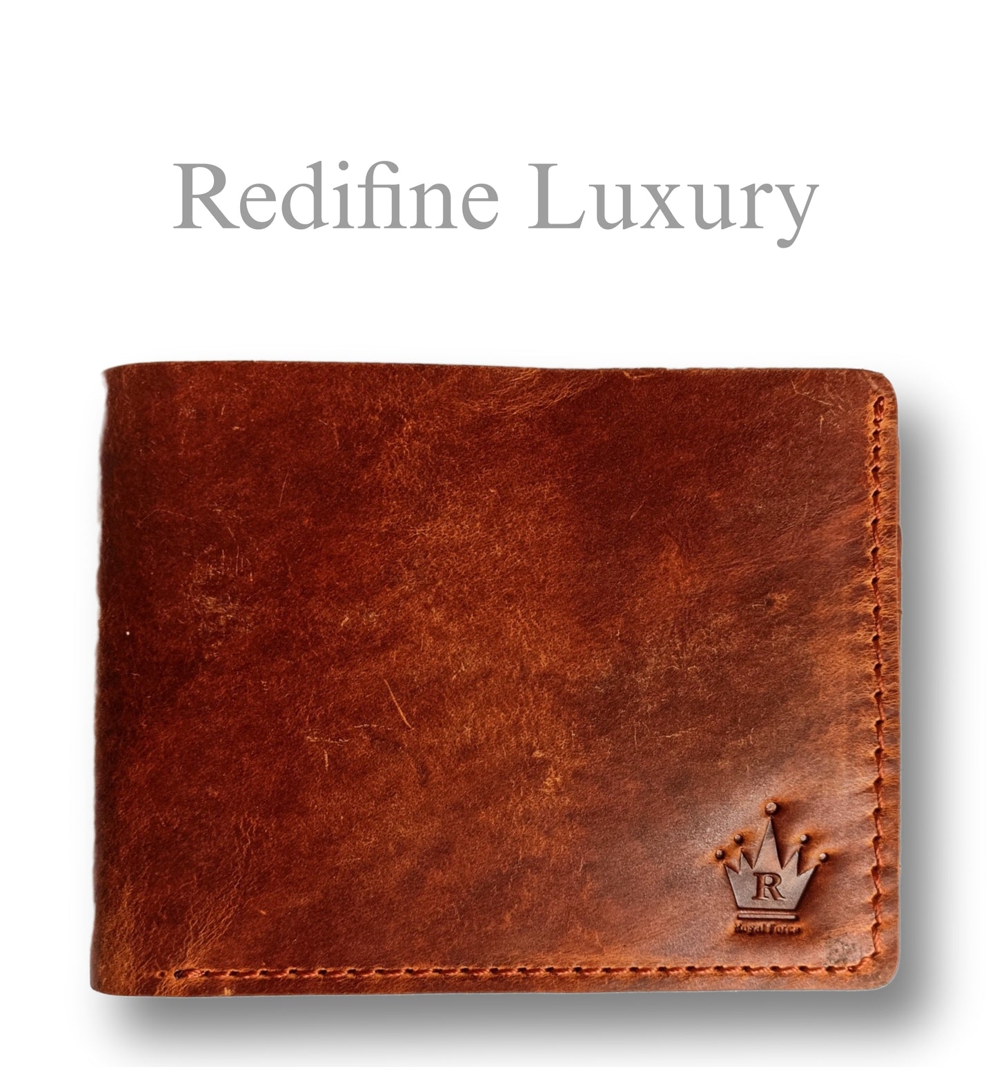 Royal Force Ultra Slim Oil Pull Up Genuine Leather Wallet Vintage Brown