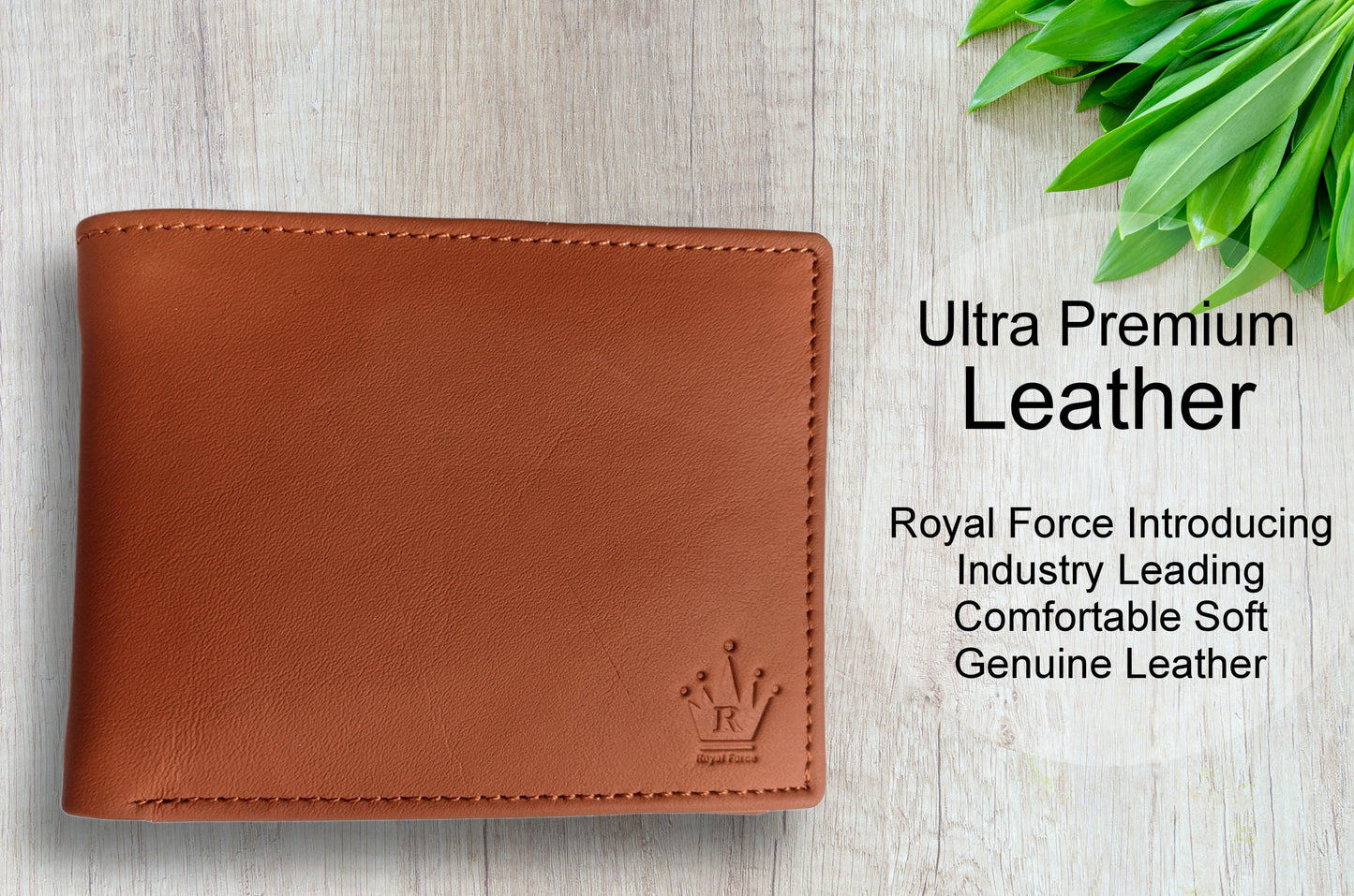 Royal Force Ultra Soft Genuine Leather Wallet Saddle Tan